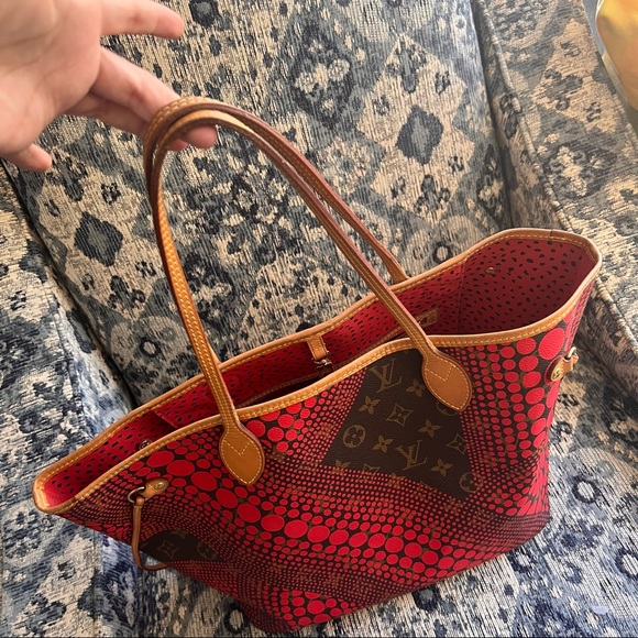 Louis Vuitton Kusama Neverfull MM Red - Picture 8 of 14